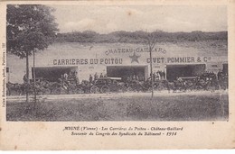 MIGNE ,,,LES CARRIERES DU  POITOU ,,, CHATEAU  GAILLARD ,,,, SOUVENIR DU CONGRES  DES SYNDICATS DU BATIMENT ,,, 1914 ,, - Gewerkschaften
