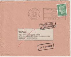 Lettre 1970 Cheffer 0.30 Imprimés De Paris Pour Cote D'Ivoire + Retour à L'envoyeur - 1961-....