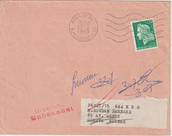 Lettre 1969 Cheffer 0.30 Imprimés De Paris Pour Suisse + Retour à L'envoyeur - 1961-....