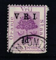 ORANGE, 1900 1d V.R.I. Variety Base Of V Damaged FU - Stato Libero Dell'Orange (1868-1909)