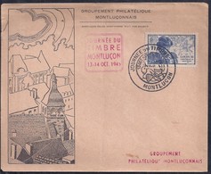 Enveloppe Locale Journée Du Timbre 1945 Montlucon - Brieven En Documenten