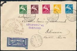 1933 Jamboree Légiposta Levél Teljes Cserkész Sorral és Alkalmi Bélyegzéssel Debrecenbe - Other & Unclassified