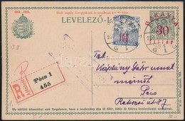 Baranya 1920 Cenzúrás Helyi Ajánlott Levelezőlap. Sign: Bodor - Andere & Zonder Classificatie