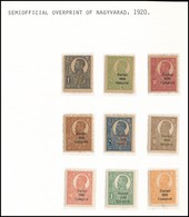 ** Kolozsvár 1920 Ziaristi Magánkiadás, 9 érték - Andere & Zonder Classificatie