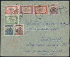 Kolozsvár 1921 Kolozsvári és Nagyváradi Felülnyomású Bélyegek Ajánlott Levélen Budapestre. Signed: Bodor - Other & Unclassified