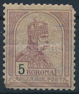 * 1900 Turul 5K (30.000) (hibás, Hiányos Bélyeg Eredeti Gumival / Faulty, Demaged Stamp With Original Gum) - Other & Unclassified