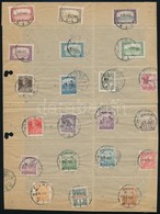 Fiume 1918 21 Különféle Bélyeg Papírlapon  Signed: Bodor - Autres & Non Classés