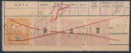 1900 Zárt Távirat Darab Teljes Tarifával 42f Vegyes Bérmentesítéssel 'Sághkónyi' Ritka! - Altri & Non Classificati