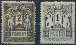 ** 1873-1874 Távírda Kőnyomat 2Ft (sarokhiba) + Réznyomat 1Ft - Altri & Non Classificati