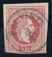 1867 5kr Díjjegy Kivágás Kék / Blue 'FELVINTZ' (Gudlin 400 Pont) - Andere & Zonder Classificatie