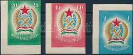 ** 1949 Alkotmány ívsarki Vágott Sor Vízjel Nélkül (50.000) / Imperforate Corner Set Without Watermark - Altri & Non Classificati