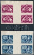 ** 1950 Sakk (I.) Sor ívközéprészes ívszéli Vágott Négyes Tömbökben (440.000++) Rendkívül Ritka Kínálat!! - Other & Unclassified