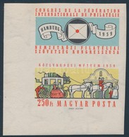 ** 1959 FIP (II.) ívsarki Vágott Bélyeg Felső Szelvénnyel (3.500) - Sonstige & Ohne Zuordnung