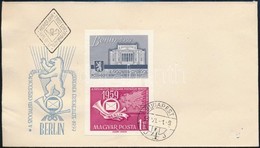 1959 A Szocialista Országok Postaügyi Minisztereinek értekezlete (II.) - Berlin Vágott Bélyeg Szelvénnyel FDC-n (4.000) - Sonstige & Ohne Zuordnung