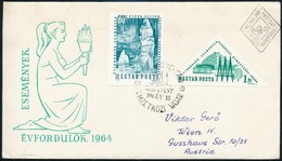 1964 Évfordulók (II.) Aggteleki Cseppkőbarlang és Budapest Nemzetközi Vásár 2 Db Vágott Bélyeg FDC-n - Sonstige & Ohne Zuordnung