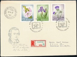 1967 Virág (VIII.) - Kitaibel Pál Virágai Vágott Sor 2 Db Ajánlott FDC-n Bécsbe (4.500) - Sonstige & Ohne Zuordnung