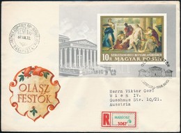 1968 Festmény (V.) Vágott Blokk Ajánlott FDC-n Bécsbe (4.000) - Sonstige & Ohne Zuordnung