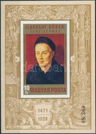 ** 1971 Festmény (X.) - Albrecht Dürer Vágott Blokk (3.500) - Sonstige & Ohne Zuordnung