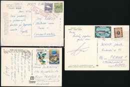 Küldemények, Főleg Képeslapok Az Egész Világból Csehszlovákiába, érdekes Anyag Sok Tengeren Túlival / Postcards And A Fe - Andere & Zonder Classificatie