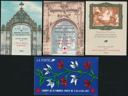 ** Franciaország 1962-1984 4 Klf évfolyam Vöröskereszt Bélyegfüzet (Mi EUR 70,-) - Sonstige & Ohne Zuordnung
