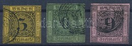 O Német államok - Baden 1851 3 Db Bélyeg Mi 2-4 (Mi EUR 115,-) - Sonstige & Ohne Zuordnung