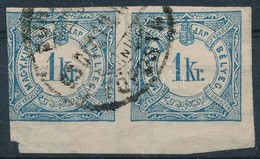 O 1888 Hírlapilleték Bélyeg 1kr ívszéli Pár - Otros & Sin Clasificación