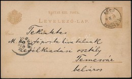 1890 2kr Díjjegyes Levelezőlap 'BÉCS / BUDAPEST1' Mozgóposta Bélyegzéssel - Altri & Non Classificati
