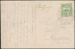 1910 Képeslap Turul 5f Bérmentesítéssel 'BUDAPEST-ÚJDOMBÓVÁR-ZÁGRÁB 406' Mozgóposta Bélyegzéssel - Other & Unclassified