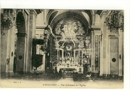 Carte Postale Ancienne Eyguières - Vue Intérieure De L'Eglise - Eyguieres