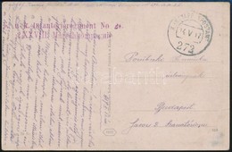 1917 Tábori Posta Képeslap 'K.u.k. Infanterieregiment XXVIII Marschkompagnie' + 'EP 272' - Andere & Zonder Classificatie