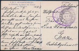 1917 Képeslap Haditengerészeti Postával / Postcard 'K.U.K. KRIEGSMARINE S.M.S. ÁRPÁD' - Andere & Zonder Classificatie