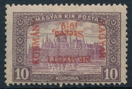 * Szeged 1919 Parlament 10K Fordított Felülnyomással és Bodor Vizsgálójellel (75.000) - Other & Unclassified