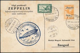 1931 Zeppelin Magyarországi Körrepülés Levél 1 P Zeppelin Bélyeggel, Debreceni Ledobással - Otros & Sin Clasificación