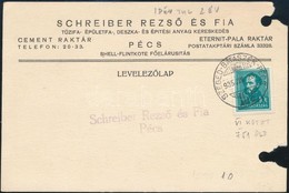 1935 Levelezőlap 10f Bérmentesítéssel 'SZEGED-BÁTASZÉK-PÉCS' Mozgóposta Bélyegzéssel - Andere & Zonder Classificatie