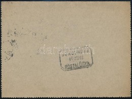 1938 20f Díjjegyes Zárt Levelezőlap 'BÖRGÖND P.U.' Postaügynökségi Bélyegzéssel - Other & Unclassified