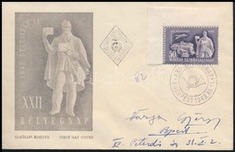 1949 Bélyegnap ívsarki Bélyeg FDC-n - Sonstige & Ohne Zuordnung