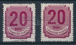 O 1950 Forint Filléres Portó 20f ,,fiéllr' Tévnyomat + Támpéldány - Altri & Non Classificati