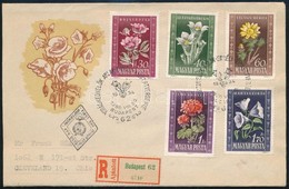 1950 Virág I. Sor Ajánlott FDC-n Amerikába - Sonstige & Ohne Zuordnung