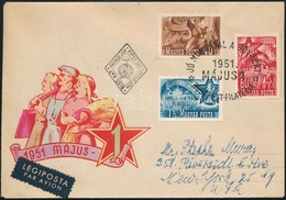 1951 Május 1. (II.) Sor Légi FDC-n Amerikába - Sonstige & Ohne Zuordnung