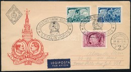 1951 Nagy Októberi Szocialista Forradalom Sor Légi FDC-n Amerikába - Sonstige & Ohne Zuordnung