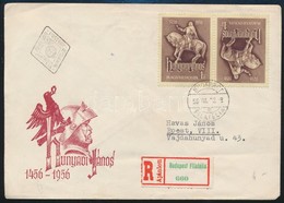 1956 Hunyadi Fordított Pár Ajánlott FDC - Other & Unclassified