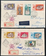 1958 Brüsszeli Sor  2 Db Ajánlott Légi FDC-n Ausztriába - Other & Unclassified