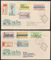 1959 Közlekedési Múzeum Sor  2 Db Ajánlott FDC-n Ausztriába - Other & Unclassified