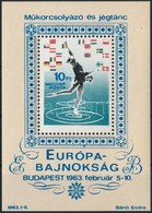 ** 1963 Korcsolya Blokk ,,nyílhegy' Lemezhibával (4.000) - Andere & Zonder Classificatie