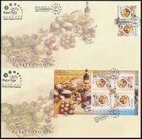 2005 Europa CEPT Gasztronómia Sor + Blokk 2 FDC-n - Otros & Sin Clasificación