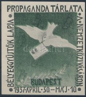 ** 1937 Bélyeggyűjtők Lapja Propaganda Tárlata Emlékblokk (6.500) - Andere & Zonder Classificatie