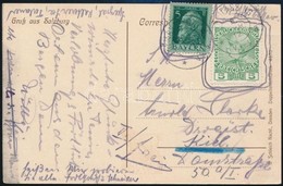 1912 Bajorországban Feladott Salzburgi Képeslap Kielbe / Salzburg Postcard Mailed In Münich To Kiel - Other & Unclassified