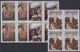 ** 1966 Karácsony: Festmények 3 Négyestömb Mi 293-295 - Altri & Non Classificati