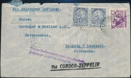 1936 Condor Zeppelin Légi Levél Lipcsébe - Autres & Non Classés
