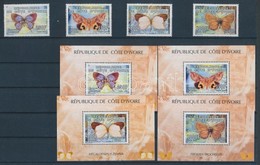 ** 2005 Lepkék Sor A Mi 1389-1392 + Blokksor Mi 84-87 - Altri & Non Classificati